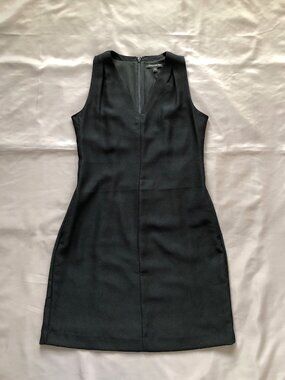 Banana Republic Black Sleeveless V Neck Dress